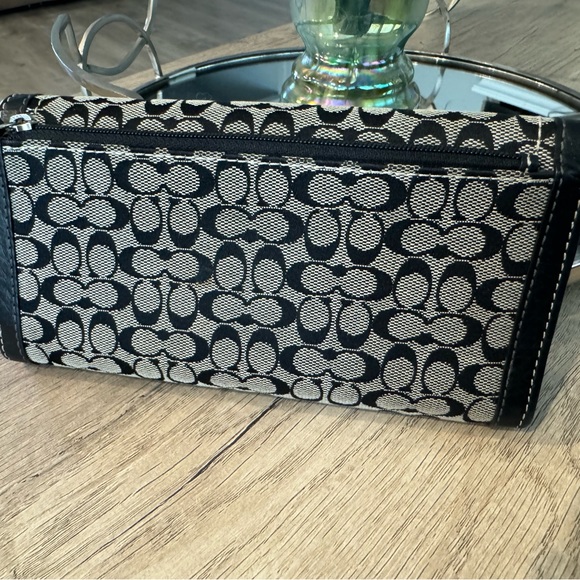 Coach signature canvas monogram black gray set wallet card holder GUC - Picture 3 of 5